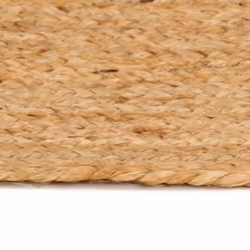 vidaXL Area Rug Indoor Living Room Floor Carpet Floor Mat Braided Jute Round - 180 cm