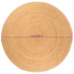 vidaXL Area Rug Indoor Living Room Floor Carpet Floor Mat Braided Jute Round - 210 cm - Additional view 5