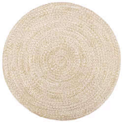 vidaXL Handmade Rug Living Room Floor Carpet Home Area Rug Floor Mat Jute - white, 81