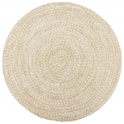 vidaXL Handmade Rug Living Room Floor Carpet Home Area Rug Floor Mat Jute - white, 106