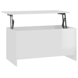 vidaXL Coffee Table Engineered Wood Couch Centre Accent Table Multi Colours - high gloss white