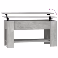 vidaXL Coffee Table Engineered Wood Couch Centre Accent Table Multi Colours - concrete grey - Additional view 7