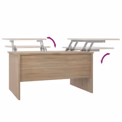vidaXL Coffee Table Engineered Wood Couch Centre Accent Table Multi Colours - sonoma oak - Additional view 8
