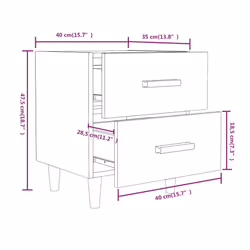 VidaXL 811978 nightstand/bedside table Concrete colour - Additional view 7