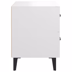 vidaXL 1/2x Bedside Cabinet Engineered Wood End Table Nightstand Multi Colours - white, 2 - Additional view 8