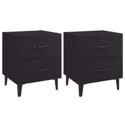 VidaXL 811991, Black, Metal, Wood, 400 mm, 350 mm, 475 mm, 2 pc(s)