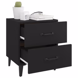 VidaXL 811991 nightstand/bedside table Black