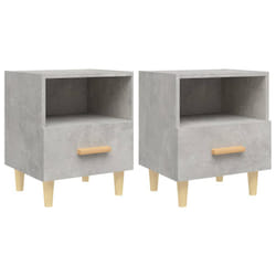 VidaXL 812015 nightstand/bedside table Concrete colour
