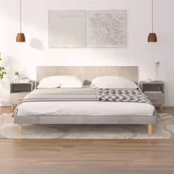 VidaXL 812015 nightstand/bedside table Concrete colour