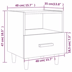 VidaXL 812015 nightstand/bedside table Concrete colour - Additional view 8