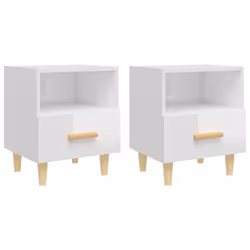 VidaXL 812019, White, Wood, 400 mm, 350 mm, 470 mm, 2 pc(s)