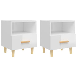 VidaXL 812019 nightstand/bedside table White