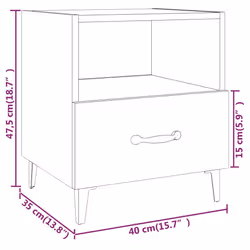 VidaXL 812024 nightstand/bedside table White - Additional view 8