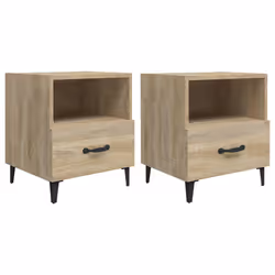 VidaXL 812031, Oak, Metal, Wood, 400 mm, 350 mm, 475 mm, 2 pc(s)