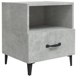 vidaXL 1/2x Bedside Cabinet Engineered Wood End Table Nightstand Multi Colours - concrete grey, 1