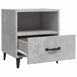 vidaXL 1/2x Bedside Cabinet Engineered Wood End Table Nightstand Multi Colours - concrete grey, 1 - Additional view 6
