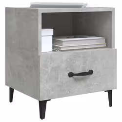 vidaXL 1/2x Bedside Cabinet Engineered Wood End Table Nightstand Multi Colours - concrete grey, 1 - Additional view 7