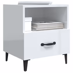 VidaXL 812037 nightstand/bedside table White - Additional view 7