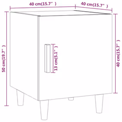 VidaXL 812042 nightstand/bedside table White - Additional view 8