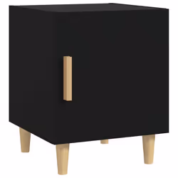 vidaXL 1/2x Bedside Cabinet Engineered Wood Nightstand Furniture Multi Colours - black, 1