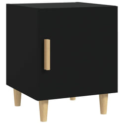 vidaXL 1/2x Bedside Cabinet Engineered Wood Nightstand Furniture Multi Colours - black, 1
