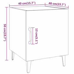 VidaXL 812060 nightstand/bedside table White - Additional view 6