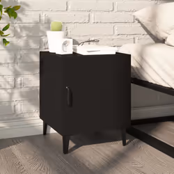VidaXL 812062 nightstand/bedside table Black