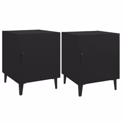 VidaXL 812063, Black, Metal, Wood, 400 mm, 400 mm, 500 mm, 2 pc(s)