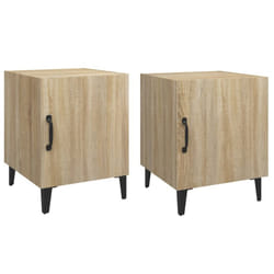 vidaXL 1/2x Bedside Cabinet Engineered Wood End Table Nightstand Multi Colours - sonoma oak, 2