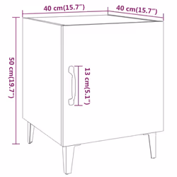 vidaXL 1/2x Bedside Cabinet Engineered Wood End Table Nightstand Multi Colours - sonoma oak, 2 - Additional view 5
