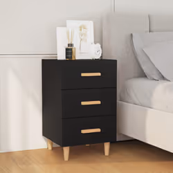 VidaXL 812079 nightstand/bedside table Black
