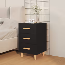 VidaXL 812079 nightstand/bedside table Black