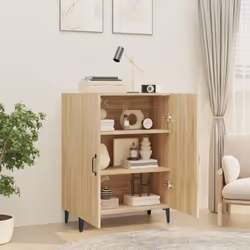 vidaXL Sideboard Console Cabinet Cupboard Storage Organiser Engineered Wood - sonoma oak - Additional view 7