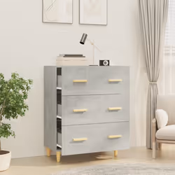 vidaXL Sideboard Engineered Wood Home Storage Cabinet Highboard Multi Colours - concrete grey - Additional view 7