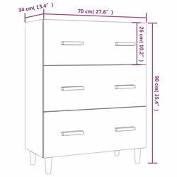 vidaXL Sideboard Engineered Wood Home Storage Cabinet Highboard Multi Colours - concrete grey - Additional view 9