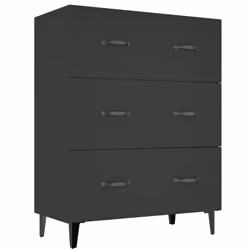 vidaXL Sideboard Engineered Wood Console Cabinet Home Organiser Multi Colours - black