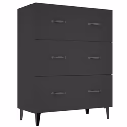vidaXL Sideboard Engineered Wood Console Cabinet Home Organiser Multi Colours - black