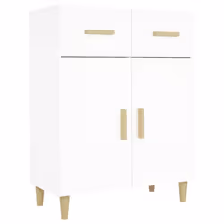 vidaXL Sideboard Engineered Wood Console Cabinet Home Organiser Multi Colours - white