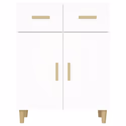 vidaXL Sideboard Engineered Wood Console Cabinet Home Organiser Multi Colours - white - Additional view 4