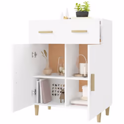 vidaXL Sideboard Engineered Wood Console Cabinet Home Organiser Multi Colours - white - Additional view 8