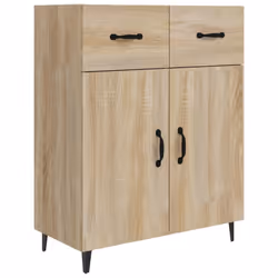 vidaXL Sideboard Engineered Wood Indoor Highboard Home Organiser Multi Colours - sonoma oak