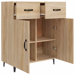 vidaXL Sideboard Engineered Wood Indoor Highboard Home Organiser Multi Colours - sonoma oak - Additional view 8