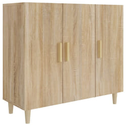 vidaXL Sideboard Console Cabinet Cupboard Storage Organiser Engineered Wood - sonoma oak