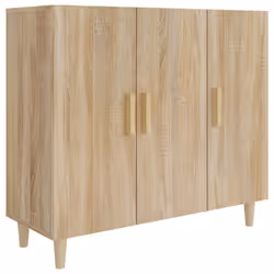vidaXL Sideboard Console Cabinet Cupboard Storage Organiser Engineered Wood - sonoma oak