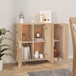 vidaXL Sideboard Console Cabinet Cupboard Storage Organiser Engineered Wood - sonoma oak - Additional view 7