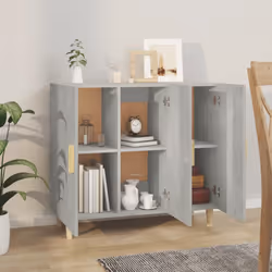 vidaXL Sideboard Console Cabinet Cupboard Storage Organiser Engineered Wood - concrete grey - Additional view 7
