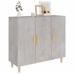 vidaXL Sideboard Console Cabinet Cupboard Storage Organiser Engineered Wood - concrete grey - Additional view 8