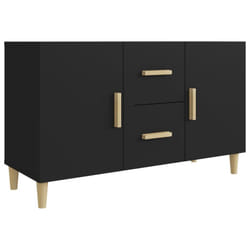 vidaXL Sideboard Storage Cupboard Cabinet Buffet Highboard Engineered Wood - black