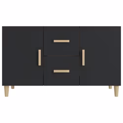 vidaXL Sideboard Storage Cupboard Cabinet Buffet Highboard Engineered Wood - black