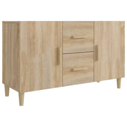 vidaXL Sideboard Storage Cupboard Cabinet Buffet Highboard Engineered Wood - sonoma oak